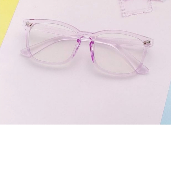 Purple Clear blue light blocking glasses for women men (348) - Picture 10 of 11